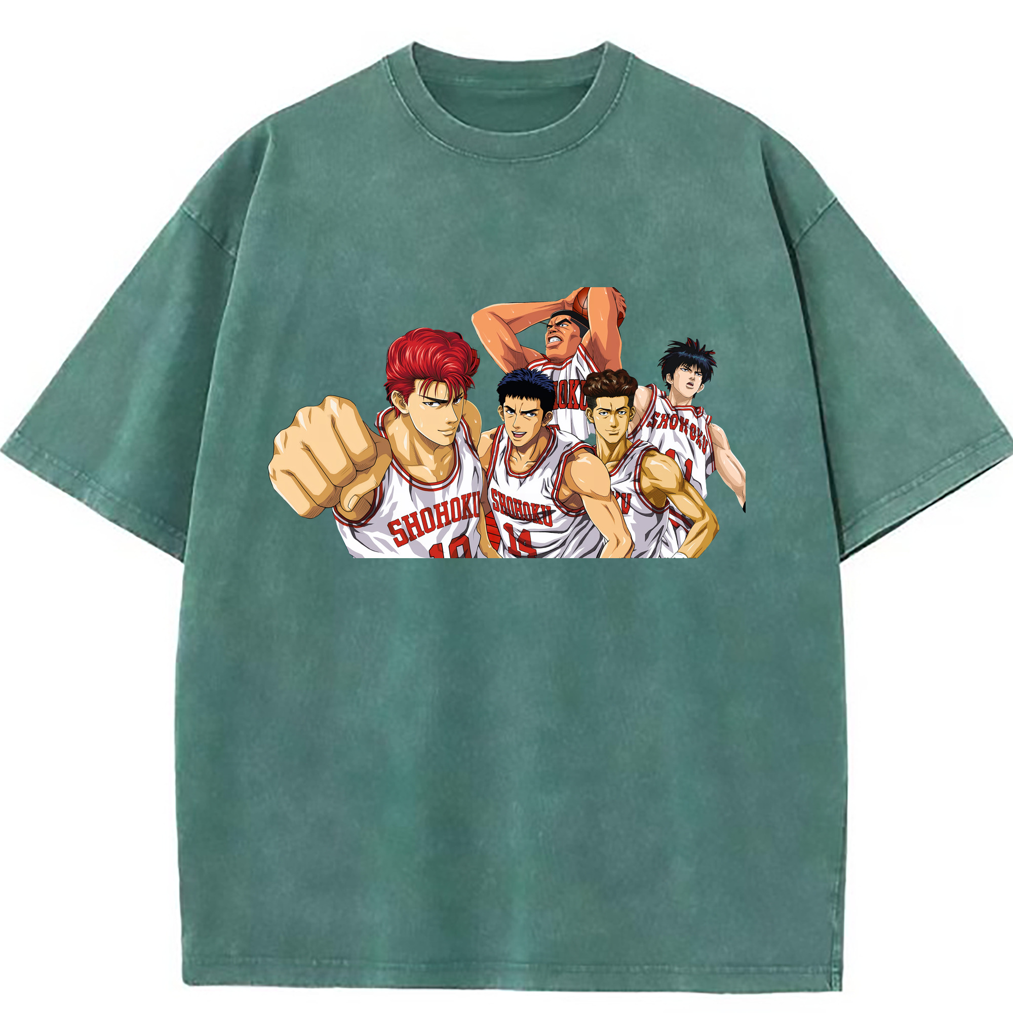 （画像用） SLAM DUNK／スラムダンク 綿100% ヴィンテージ風 半袖Tシャツ（フロントプリント）